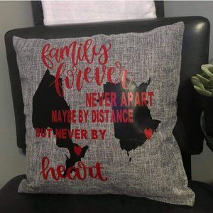 Family Forever Quote Throw Pillow Case